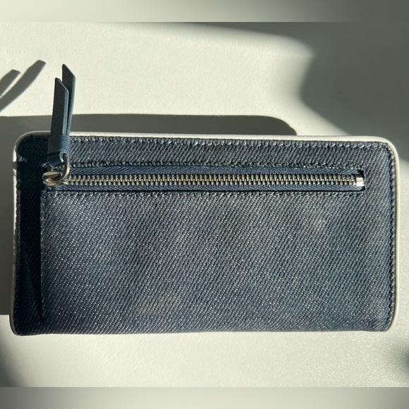 Kate Spade New York Cameron Denim Colorblock Large Slim Bifold Wallet - Picture 4 of 8